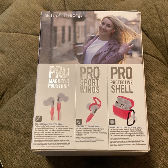 New in box Tech Theory 3-piece accessory kit for Apple AirPods Pro. 💗Pink💗 - Picture 6 of 7